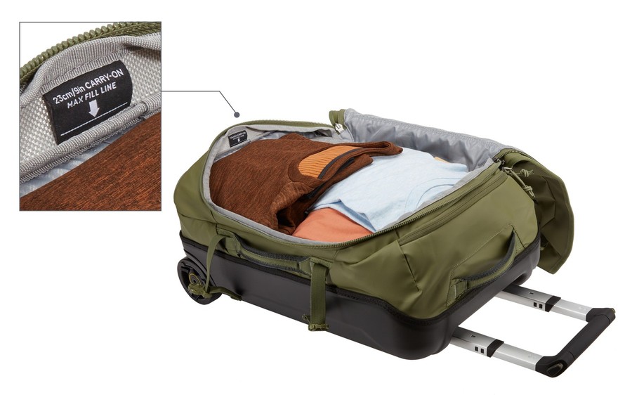 Új - THULE Chasm Carry On gurulós bőrönd 40L Olivazöld (3204289) - Kattintásra bezárul -