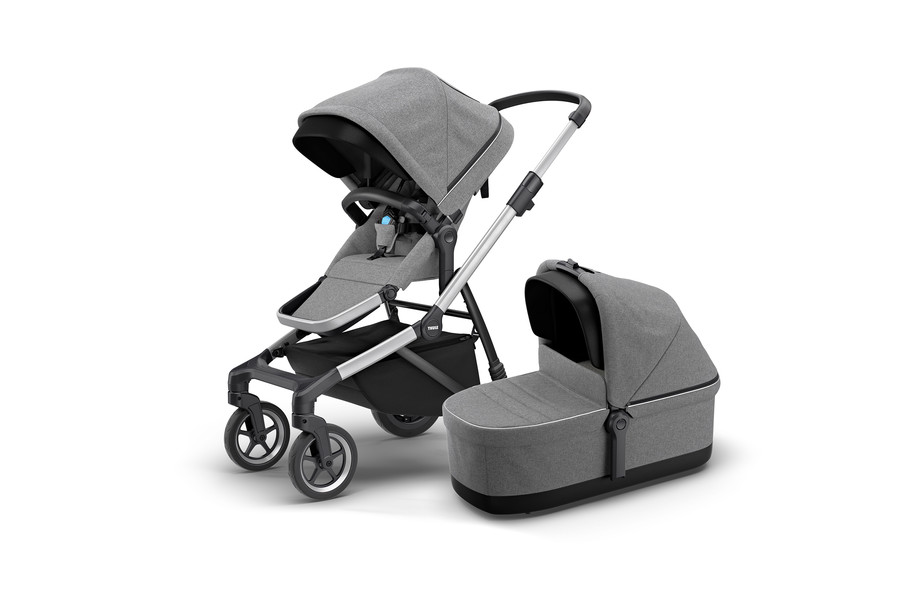 THULE Sleek Babakocsi + Mózeskosár alu-világosszürke (11000006)