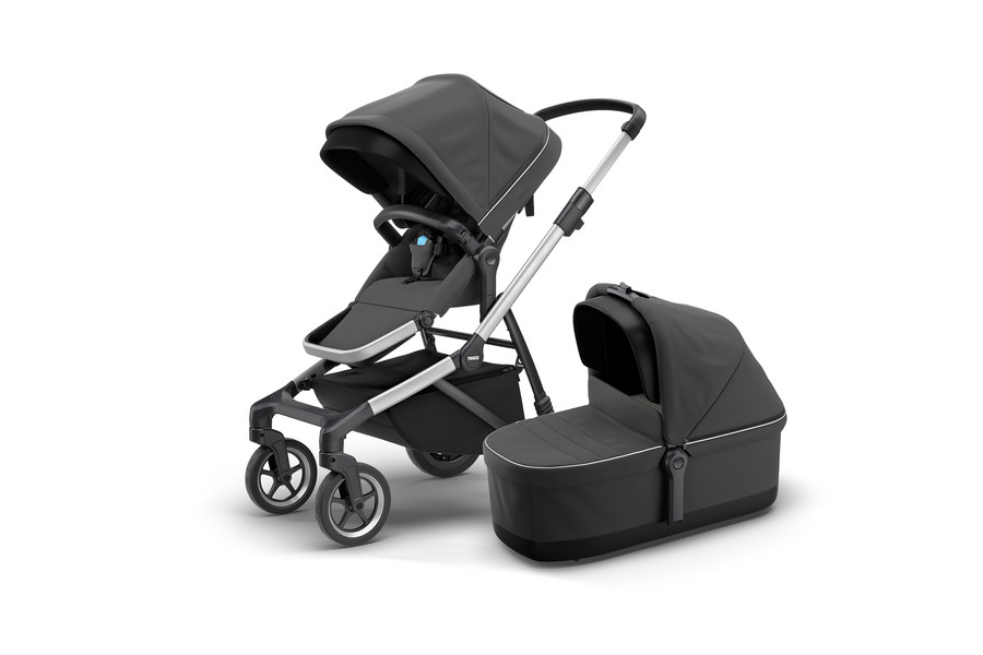 THULE Sleek Babakocsi + Mózeskosár alu-sötétszürke (11000008)