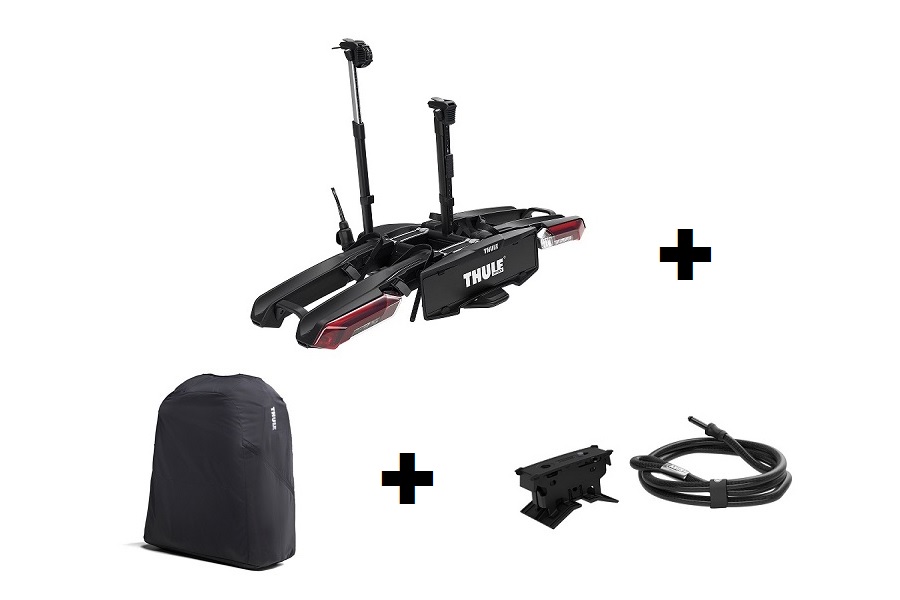 THULE Epos 2-bike + taska + Abus zár csomag (978100+978600+978500)