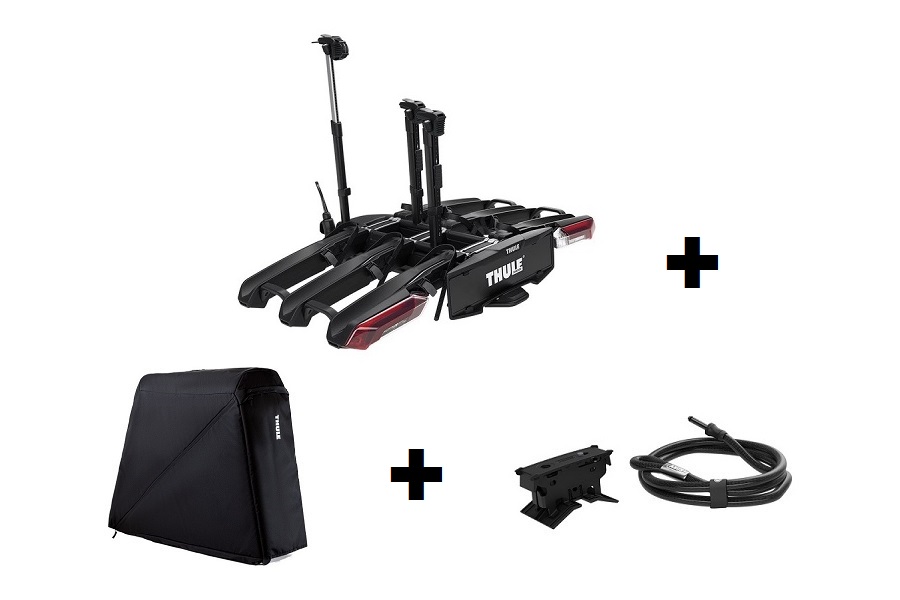 THULE Epos 3-bike + táska + Abus zár csomag (979100+979300+978500)