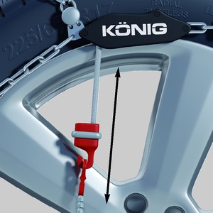 KÖNIG XG-12 Pro 250 önfeszítős hólánc 12 mm (KON XGPRO-12250)
